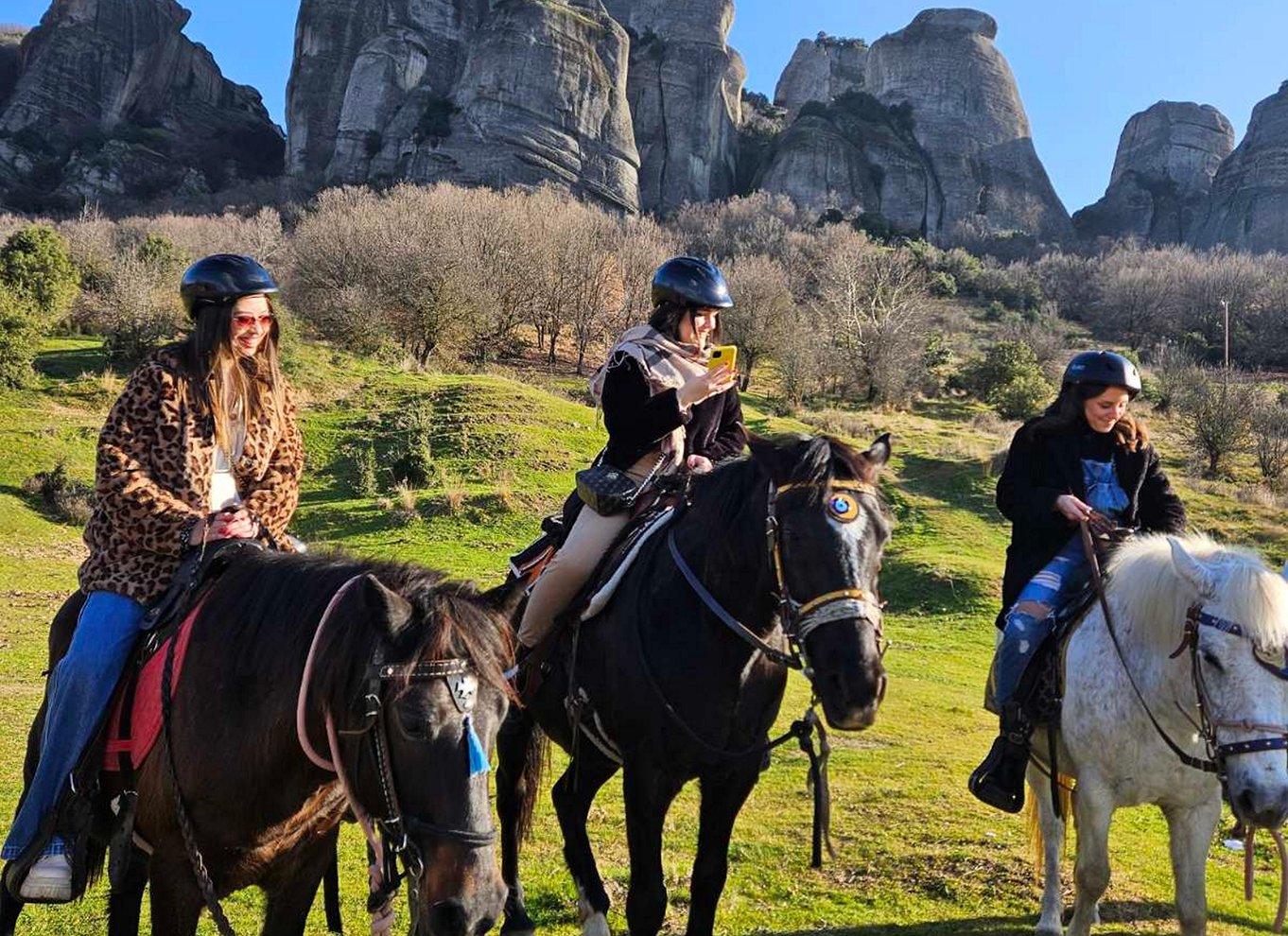 Kastraki: Ridning ved solnedgang i Meteora