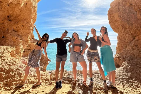 Fra Faro: Benagil, Algar Seco og Marinha Adventure Tour