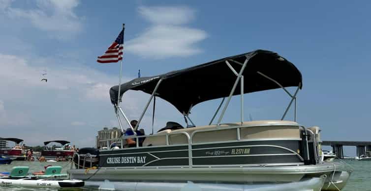 Destin: Crab Island Pontoon Boat Adventure