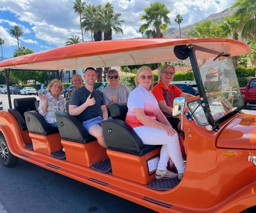 Palm Springs Tour from an open air 6 Passenger Golf Cart