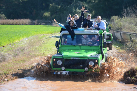 From Alanya: Small Group Jeep Safari, Buggy Rafting, Zipline ( 3 in 1 ) Buggy or Quad Safari ,Rafting, Zipline