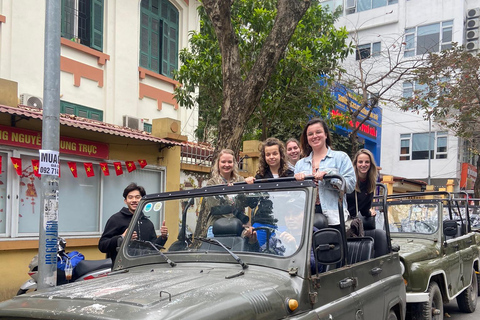 Histoire, culture, visites et divertissements à Hanoï en JeepHanoi Highlights &amp; Secret Spots Jeep Adventure
