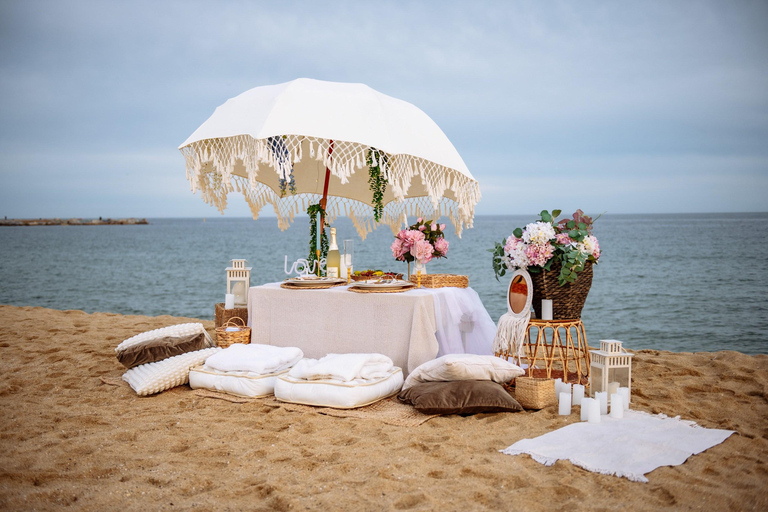 Picnic romántico en la playa