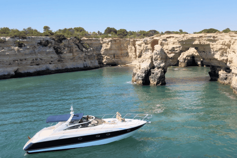 From Quarteira: Luxury Yacht Charter Algarve Coast & Benagil Luxury Yacht Charter - Algarve Coast | 3 Hours