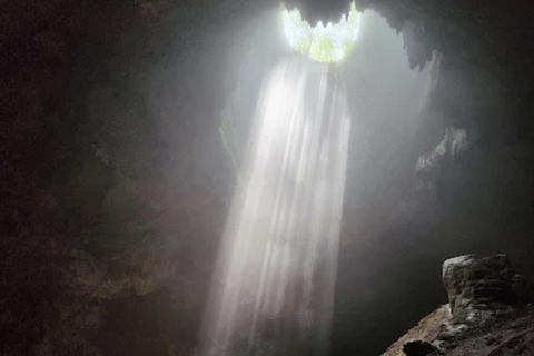 Sunrise at Nglanggeran Volcano, Jomblang Cave & Timang Tour