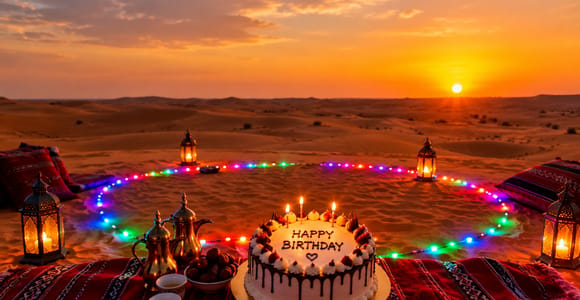 Muscat: Visit Wadi Bani Kalid & Desert Birthday Celebration
