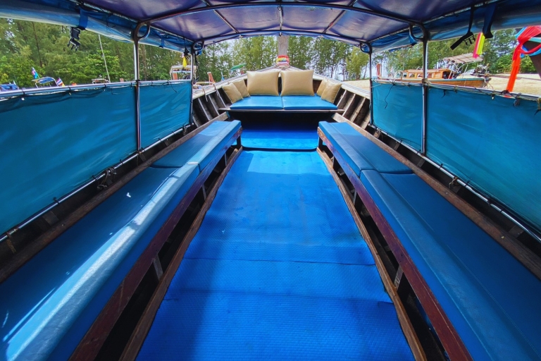 Krabi: Long-Tail Boat Tour of 4 Islands with Picnic Half-Day Trip
