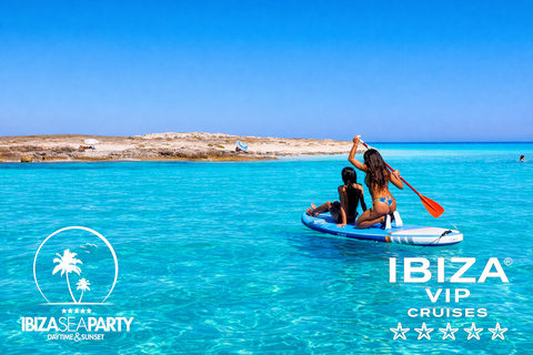 Ibiza: Formentera VIP Boat Paella, BBQ, OpenBar, DJ & Sunset BASIC TICKET with 5h Open Bar & Breakfast