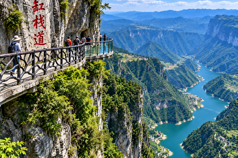 Chongqing: Yunyang Longgang Tickets & Adventure Rides Yunyang Longgang: Admission + Sightseeing Shuttle