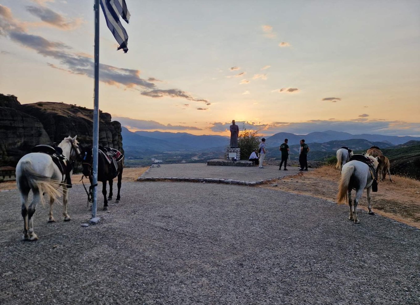 Kastraki: Ridning ved solnedgang i Meteora