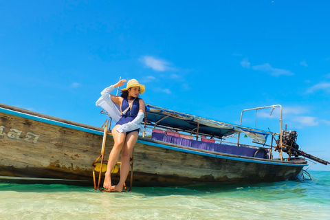 Krabi: Privat båttur med långsvans på 4 öarHalvdagstur med privat Longtail-båt