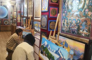 Kathmandu: Thangka-Malworkshop mit Guide