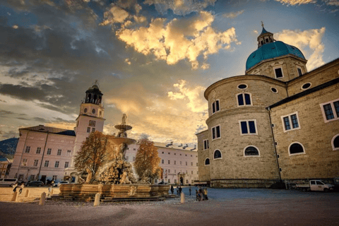 Kvällsrundtur med julmarknad och höjdpunkter i Salzburg