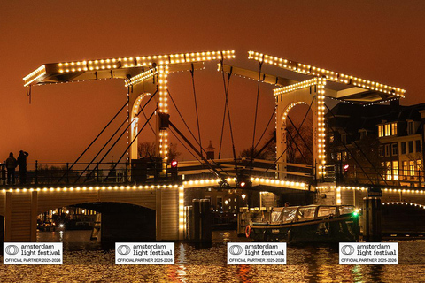 Crucero por el Festival de la Luz de Ámsterdam con bebidas calientes opcionalesCrucero Fiesta de la Luz de Ámsterdam con 1 Bebida