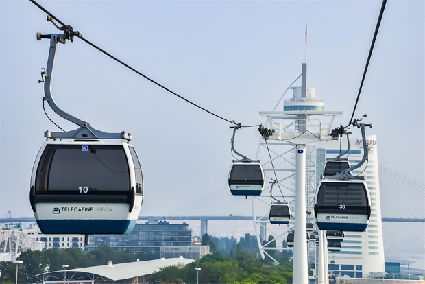 Lissabon: Seilbahn Nations Park Gondelbahn Hin- und Rückfahrt