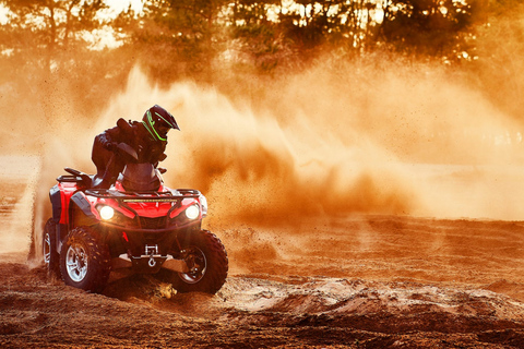 From Alanya: Hotel Pickup & Free Ride ATV Safari Adventure 1 quad for 2 people