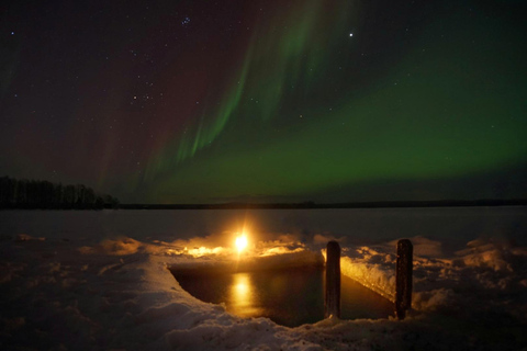 Rovaniemi : Sauna traditionnel et baignade dans la glace