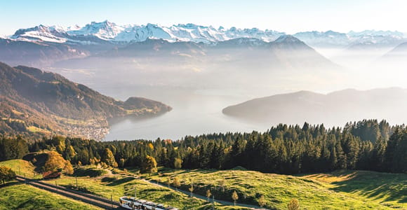 Lucerne: Boat Trip, Mount Rigi Train, & Mineral Baths Ticket
