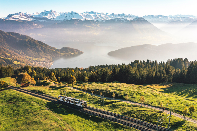 Viagem de ida e volta ao Queen of the Mountains, Monte Rigi + Lago Lucerna + Spa