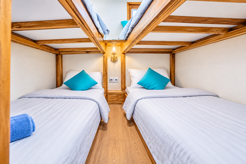 3D Komodo Sailing & Land Tour 12 Stops Single Bed & Hotel 3-Day Shared Cabin, Single Bed No Land Tour No Park Fee