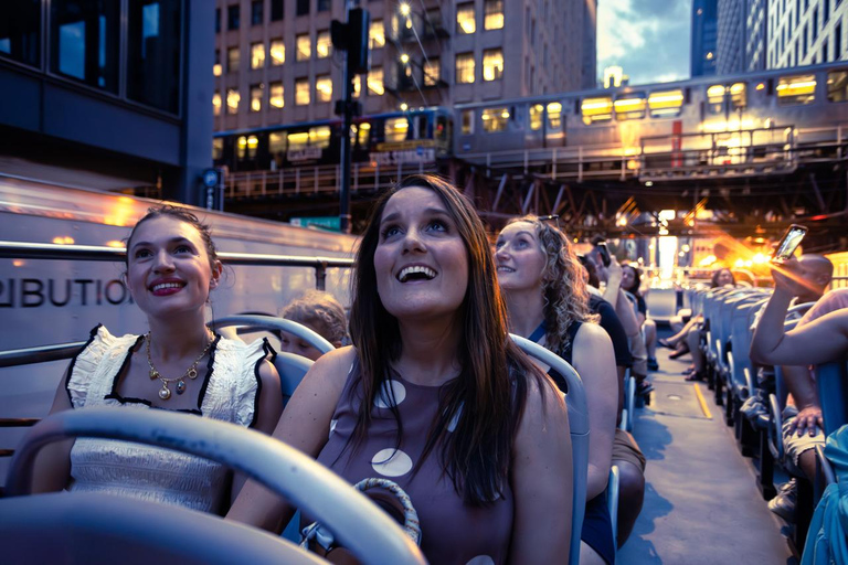Chicago: Sunset Tour by Open-top Bus with Live Guide Panoramic Sunset Tour