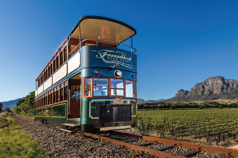 Vanuit Kaapstad: Franschhoek Wijn Tram Hop-on Hop-off08.00 - 08.30 uur Vertrek - Navy Line (trambus)