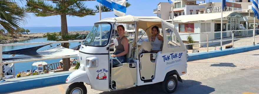 Crète : visite privée en tuk-tuk de 7 villages avec dégustations