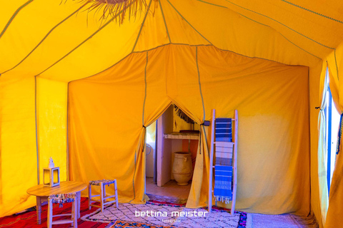 From Marrakech: 2-Day Zagora Desert Tour Camel & Luxury Camp Shared Tour With Luxury Camp