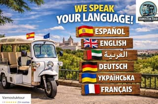 „Madrid einmal anders erleben: eine Premium-Privattour mit dem Tuk Tuk“