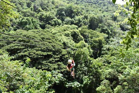 Damajagua: Aventura em tirolesa e cachoeira com almoço