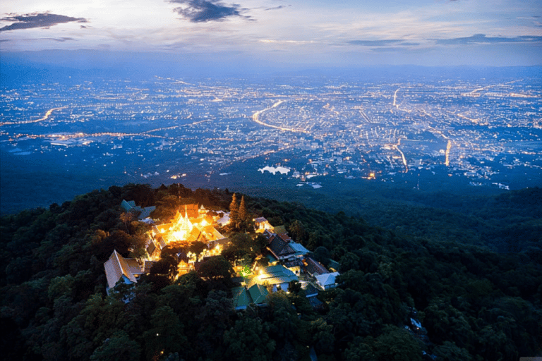 Chiang Mai: Doi Suthep Temple Night Tour with Thai Massage Convenient Hotel Pickup & Thai Massage