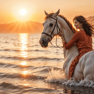 Hurghada: Sea & Desert Horse Tour, Stargazing, Dinner & Show