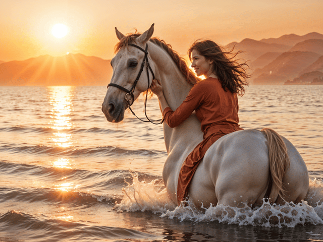 Hurghada: Sea & Desert Horse Tour, Stargazing, Dinner & Show