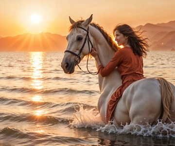 Hurghada: Sea & Desert Horse Tour, Stargazing, Dinner & Show