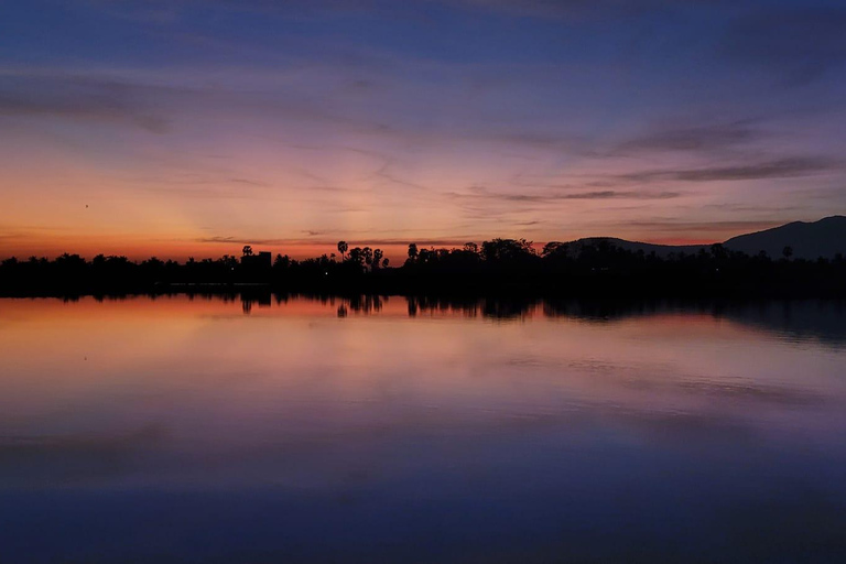 Countryside: Pepper Farm, Lake, Salt field Reflection Sunset