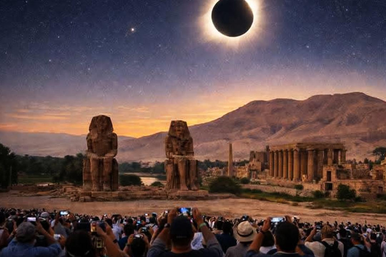From Cairo: Luxor Solar Eclipse Tour with Flights and Lunch