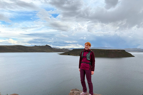 Sillustani Necropolis watching the sunset over the Umayo Lagoon