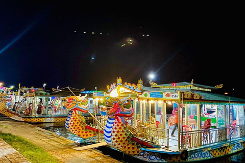 Hue by Night: Motorbike Tour with Lady Riders & Food Tasting Night Motorbike Tour (Private Tour)