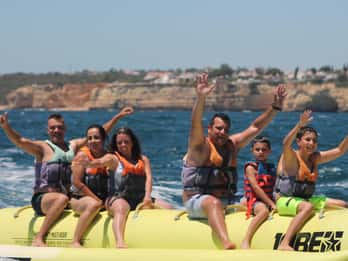 Armação de Pêra: Paseo en barco banana hinchable