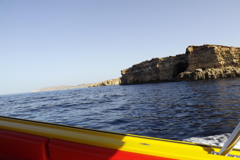 Blaue Lagune: Malta, Kristall-Lagune, Höhlen, privates SchnellbootMalta: Privates Schnellboot Comino ,Kristall / Blaue Lagune, Höhlen