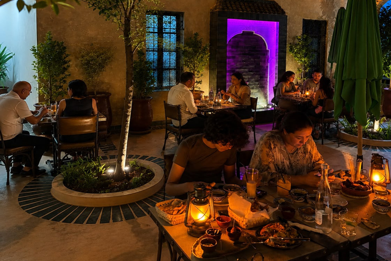 Marrakech Medina Night Tour with Rooftop Dinner
