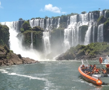 Fra Puerto Iguazu: Argentinske Iguazu-vandfald med bådtur