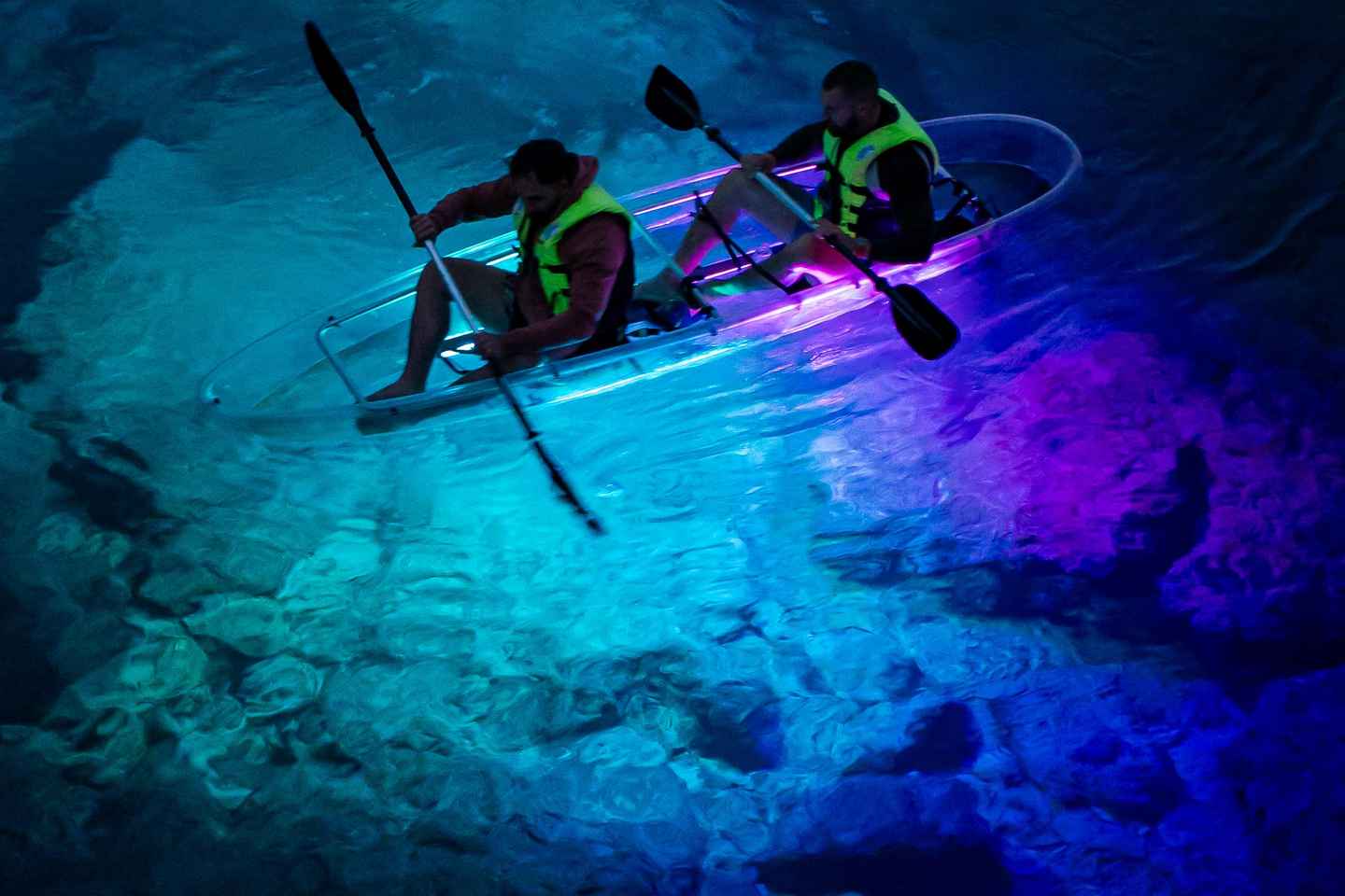Pula: Night Kayak Tour with Glowing Kayaks