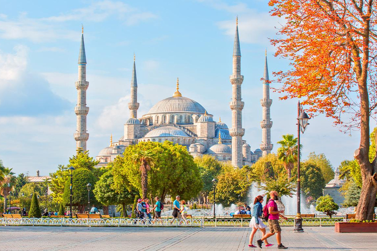 Santa Sofia e Moschea Blu + Cisterna Basilica (opzionale)Tour di Santa Sofia e della Moschea Blu con biglietti d'ingresso inclusi