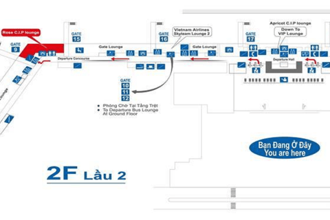 Ho Chi Minh: Acceso a la sala VIP del aeropuerto internacional de Tan Son NhatSalidas internacionales T2: Sala Rose
