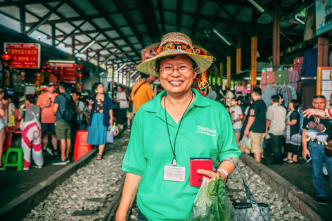 Desde Bangkok: Excursión de un día al Ferrocarril de Maeklong y al Mercado FlotanteBangkok: Ferrocarril y Mercado Flotante de Maeklong - Visita en grupo