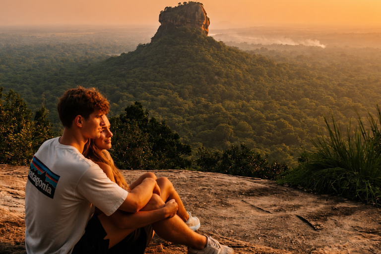 Sigiriya: Pidurangala Rock Sunrise / Sunset Hike with Pickup Sigiriya: Sunrise or Sunset Lion Rock Guided Climb