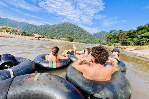 مغامرة شيانغ ماي ليوم كامل: المشي لمسافات طويلة، والتزحلق على الأنابيب، ومشاهدة الفيلةالرحلات، وا