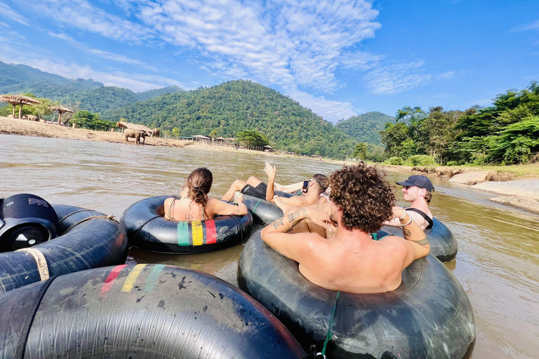 مغامرة شيانغ ماي ليوم كامل: المشي لمسافات طويلة، والتزحلق على الأنابيب، ومشاهدة الفيلةالرحلات، وا