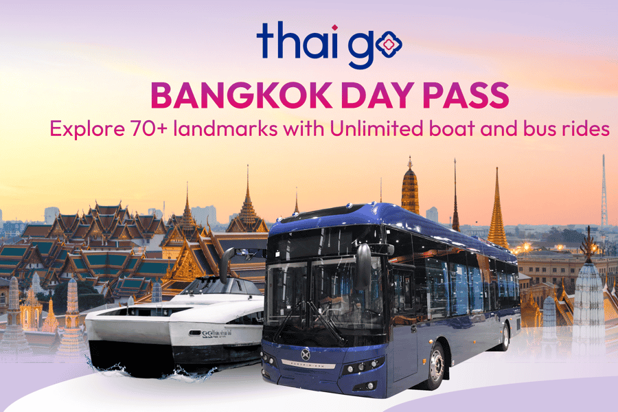 Unbegrenzter Pass für Boote auf dem Chao Phraya und Busse in Bangkok. Foto: GetYourGuide Unbegrenzter Pass für Boote auf dem Chao Phraya und Busse in Bangkok. Foto: GetYourGuide